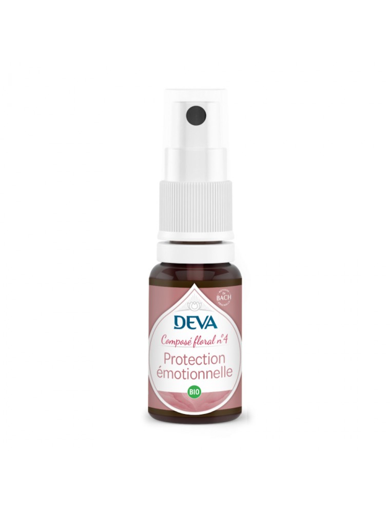 Image principale de la modale pour Protection Emotionnelle Bio - Sensibilité équilibrée Composé floral n°4 Spray de 15 ml - Deva