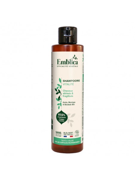 Achetez Shampooing Vitalité Bio - Soin des Cheveux 200ml - Emblica à l'herboristerie Louis Image principale de Shampooing Vitalité Bio - Soin des Cheveux 200ml - Emblica