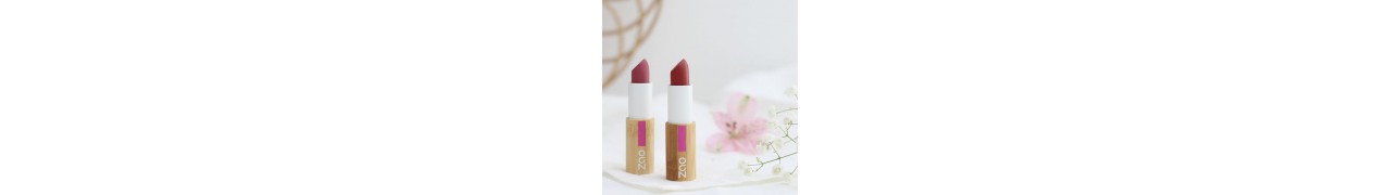 ▷ Rouge à lèvres BIO couvrants et hydratants