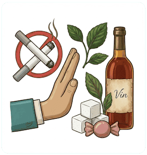Remèdes de grand-mère pour l'arrêt du tabac, le sevrage de l'alcool et pour stopper l'envie de sucre