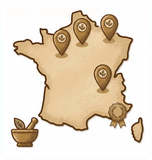 4 herboristeries physiques en France avec conseil expert à Saint-Ouen-Sur-Seine (Paris), Tours, Rouen et au Touvet (Grenoble)