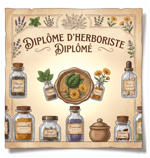 Herboriste diplômé depuis 2011 de l'IFAPME et une équipe de Naturopathes des plus grandes écoles Françaises (École Lyonnaise des Plantes Médicinales, École Bretonne d'Herboristerie, IMDERPLAN de Montpellier)