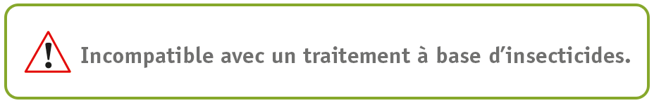 Avertissement Anibio : Tic-off incompatible avec un traitement à base d’insecticides
