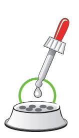 Flacon de Stop’Verm et sa pipette compte-gouttes, une pipette donnant environ 20 gouttes