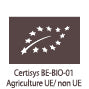 Logo bio européen Eurofeuille : le spray FeminaGEM Bio Herbalgem certifié bio par Certisys (BE-BIO-01)