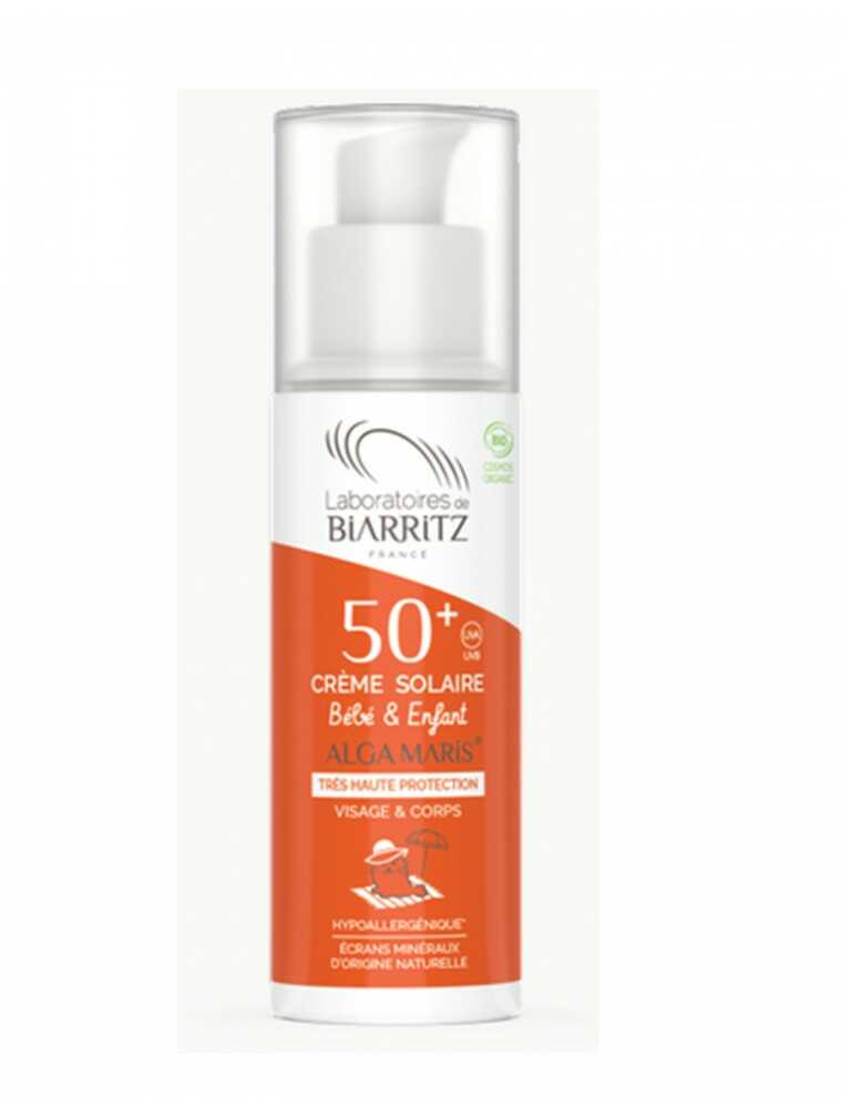 Crème solaire SPF50+ sur le site de Louis-herboristerie