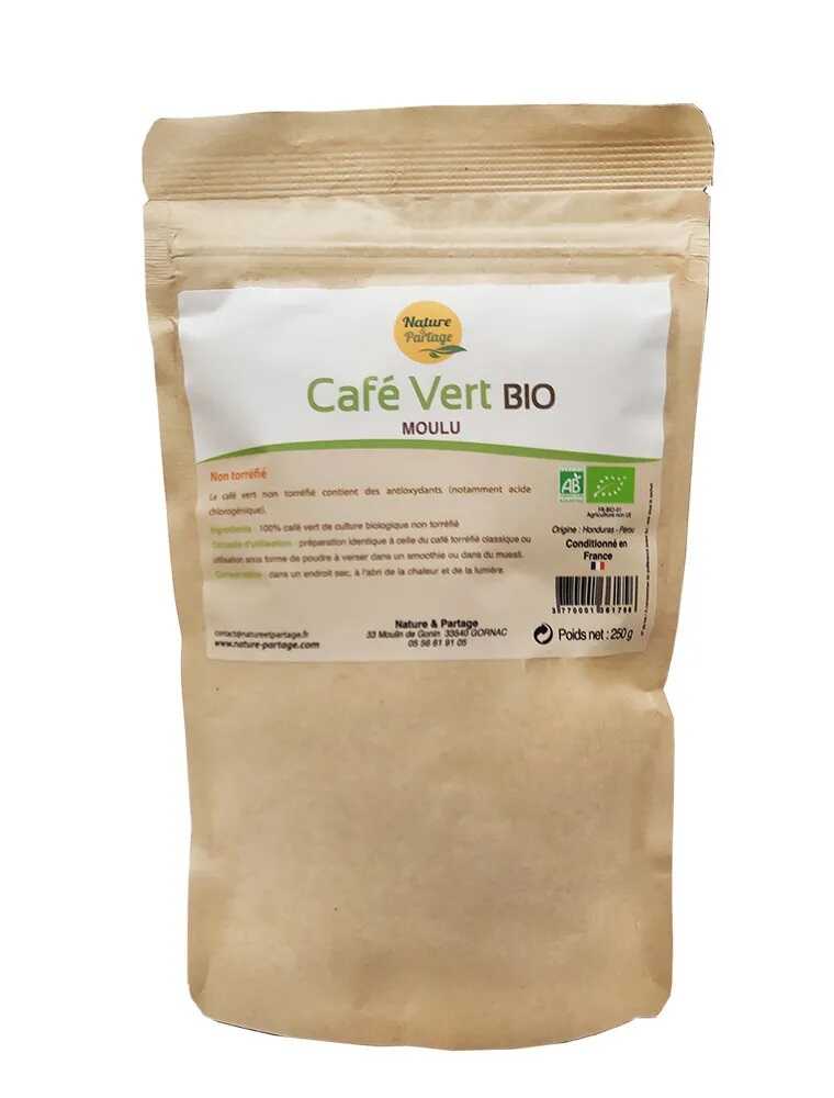 Café vert Bio Moulu et non torréfié - Nature et Partage sur le site de Louis-herboristerie