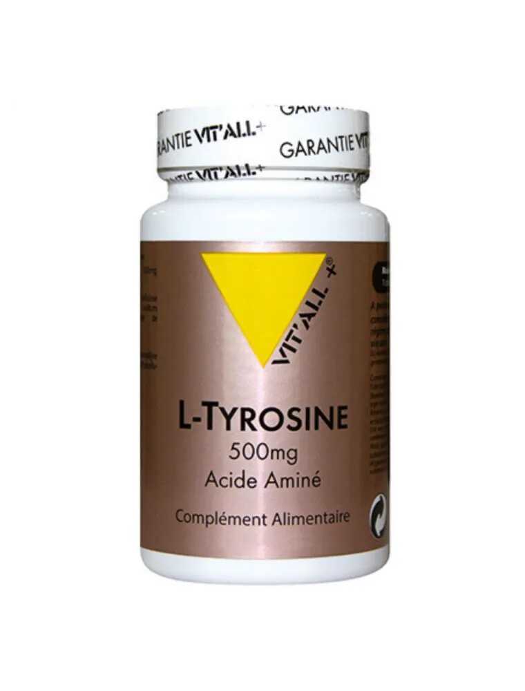 L-Tyrosine 500 mg du laboratoire Vit'All+ sur le site de Louis-herboristerie. 