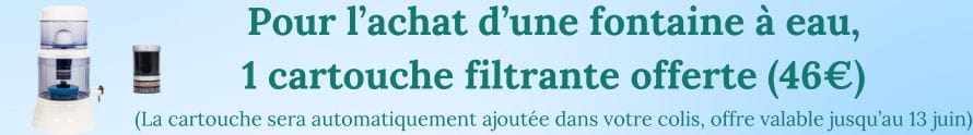 Fontaine &agrave; eau filtrante et sa cartouche