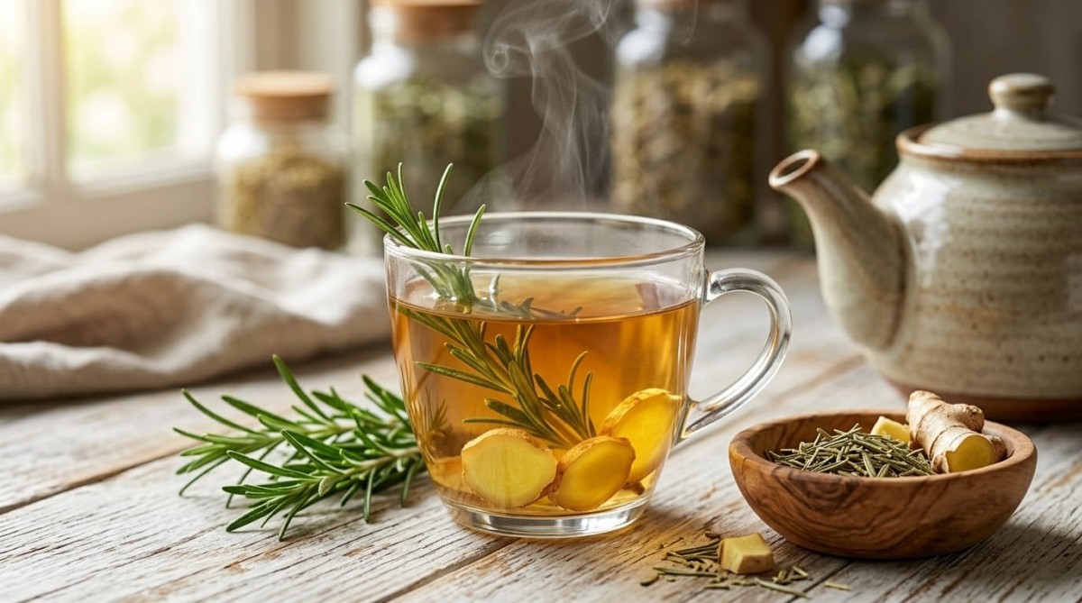 Tisane gingembre et romarin : Recette et bienfaits pour un ventre plat
