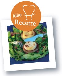 Photo d'une recette de chèvre chaud aux cutistaux d'huiles essentielles de basilic