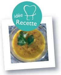 Photo d'une recette de Soupe de patates douces aux cristaux d'huiles essentielles de cannelle